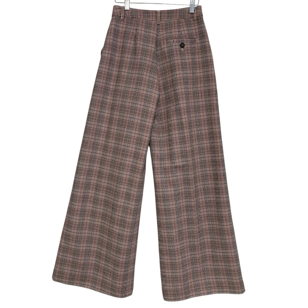 Anthropologie Maeve The Avery Pleated Wide-Leg Trousers: Plaid Edition | Size 0 - Picture 6 of 13